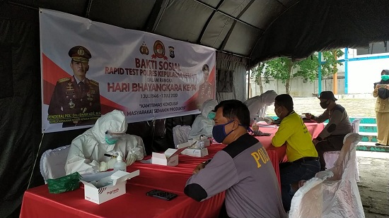 Menyambut Hari Bhayangkara Ke 74, Polres Kepulauan Meranti adakan Kegiatan Bakti Sosial pemeriksaan 